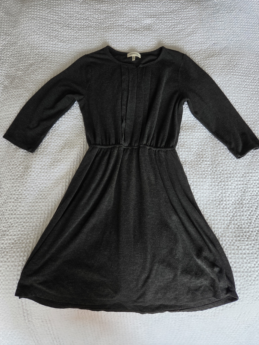 Women's Black Pleated Waist Dress